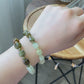 Noble green square shape Tsavorite  gradient bead bracelet8mm/9mm gift for her