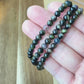 AAAA Grade Cat eye Fire Gradient Multi color Tourmaline smooth round bead necklace 5mm+