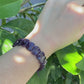 Natural Amethyst oval diamond cut brillian shin Purple Crystal Bracelet bangle bracelet bead