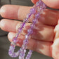 AAAA Grade Natural Purple Quartz Rutilated Rainbow shinning Round bead Bracelet Necklace 6mm