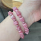 AAAA grade natural Rhodochrosite square pork belly bead bracelet handmade