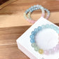 AAAAA Natural rainbow candy Morganite round shape gemstone compasion bracelet 8mm 9mm 10mm