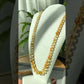 Succes and wealth Natural pyramid CitrineDark Yellow Gold Necklace grow with blue needle Mixed size Beaded