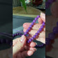 7MM,8MM,10MM AAAA+ Natural Purple Mica,Phosphosiderite Beaded Bracelet Deep Purple