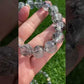 Natural Herkimer Diamond polish round super high energy Black Rutilated Quartz Bracelet,gift for her,gift for him,gift for Dad