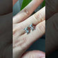 Natural Top Grade India Moonstone Blue Fire Sterling silver Bear earring stud