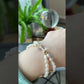 Natural freshwater super shinning irregular double Baroque Pearls with facted White crystal Beaded Bracelet, wedding bracelet,Anniversary Gift