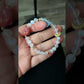 Natural Sri Lanka Moonstone with yanyuan Agate rabbit, bunny Moon chain Bead Bracelet,gift for her,gift idea
