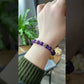 Natural Amethyst design with  Lily of the Valley handmade bracelet,custom bracelet，gift for her
