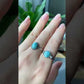 Genuine Natural Larimar Raw Larimar statement gemstone oval shape Sterling Silver women men ring