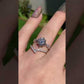 Certificated 2ct. Champagne Moissanite Ring, Chrysanthemum Ring, Engagement Sterling Silver Statement Ring Birthday Aniversary gift