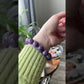 15mm Top Grade Genuine Natural High Grade Silk Shin Purple Charoite,Cat Eyes round Shape Beaded Bracelet