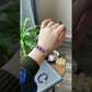 Natural Amethyst design with butterfly handmade bracelet,custom bracelet，gift for her