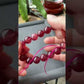 AAAA Natrual Pigeon's Blood strawberry quartz with full shinning seeds round bead bracelet,handmade bracelet 10MM