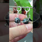 Natural High Grade Blue Pietersite flash lacy shinning Star 14K white gold wire Space planet Removable Earring Pendant