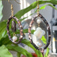 Beautiful Shin Mother of Pearls Black and White,Lucky Four leaf clover Drop Earring