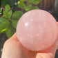 Hight grade 76MM Natural Rose quartz Sphere，Quartz Crystal Ball,Crystal Healing Divination ball,Led light stander