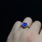 Gibeon Meterite ring, Sterling silver blue gray Anniversary Tungsten ring, gift for her,gift for him