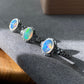 Natural Grade Rainbow Fire Opal Hand Carved Sterling Silver Mid-Century  Adjustable Ring,gift for her,gift for him