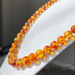 AAAA Natural  perfect round Baltic Amber Beads necklace Gradient size 5mm to 8mm+