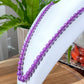 Rare High Grade Natural  Royal Purple Phosphosiderite Purple Mica Polished Smoothie Round Bead Necklace