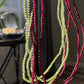 3mm+ Natural Faceted diamond Cut Gemstone,Prehnite,Garnet,super shinning Fire illuminate,Triple Wrap Bracelet,Long necklace