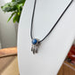 AAA Grade Natural blue Kyanite star both side use magic Dreamcatcher charm necklace