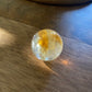 Natural pyramid Citrine grown with rainbow crystal Rock Crystal Ball, Crystal point, Clear crystal Mineral Specimen,Divination Ball