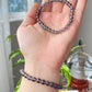 Andes Mts. Hight Grade Natural Clear Grey Andesine Labradorite round  bead bracelet 7mm