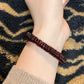 Natural Myanmar Blood amber saucer shape handmade bracelet,gift for her,gift for him
