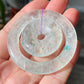 Natural Rare Green Mica Quartz Crystal Double Donut Circle Ring Pendant