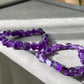 Rare Natural Hight Grade Dark Purple Amethyst,Deep purple Irregular Nugget Bead Bracelet