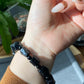 Natural Raw Protection Black Tourmaline Crystals,Meditation Stones,Yoga Crystals Raw Healing Stones Bead Bracelet