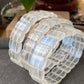 Natural Sri Lanka Moonstone super strong blue Fire illuminate rectangle Bangle bracelet, gift for her,anniversary gift