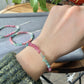 Natural watermelon Multi-color Raw Tourmaline rock Gemstone Sterling silver Bead Bracelet ,gift for her