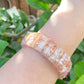 TOP Grade Nature Sakura Agate cherry blossom flower Rectangle bangle bracelet