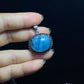 Nature Big Aquamarine Oval shape vintage setting pendant collar Boho Charm Necklace,March Birthstone