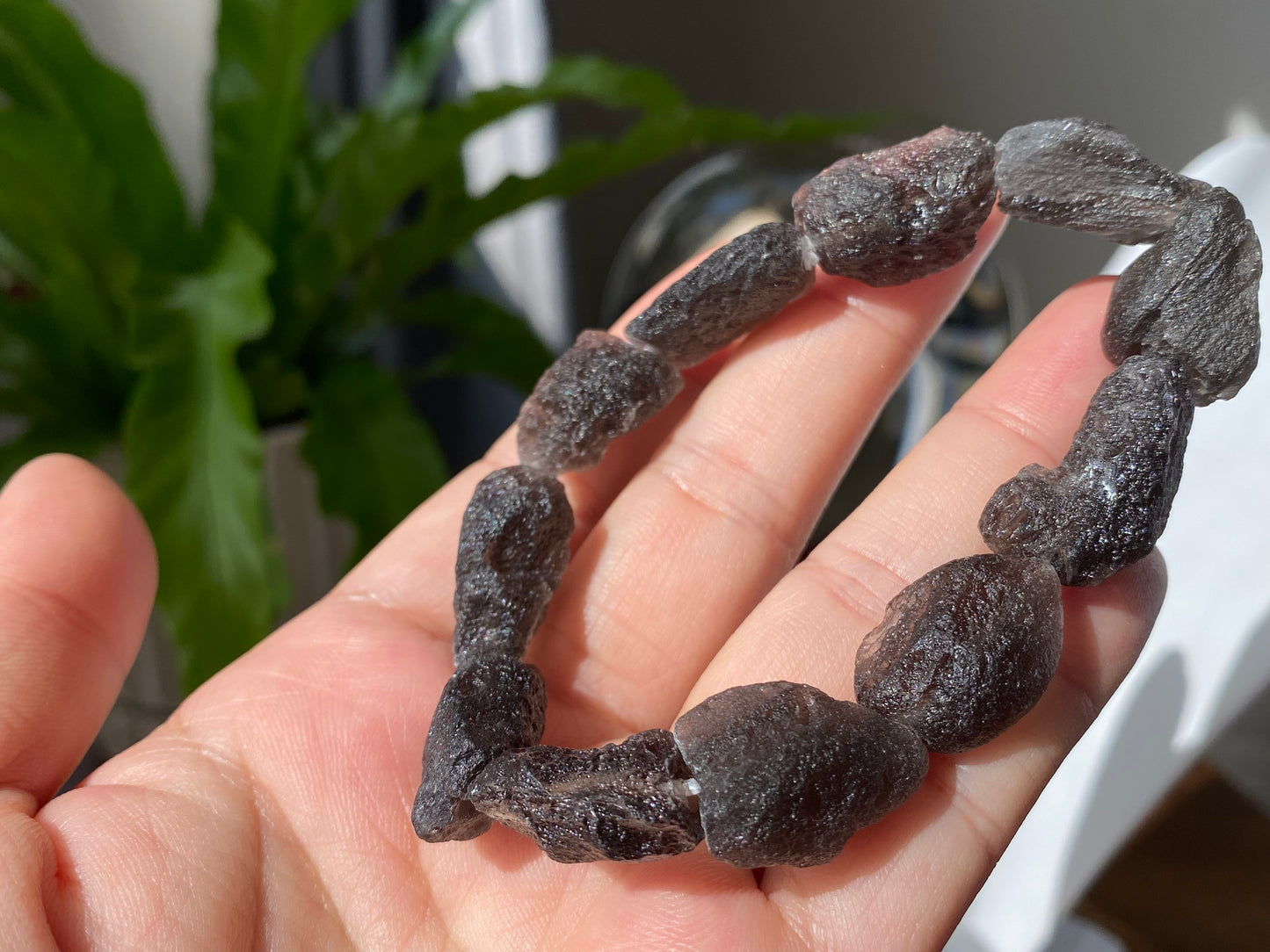 35-50g Natural Raw Cintamani Saffordite Tektite Bracelet, wishing stone, Saffordite Tektites, Arizona Tektitest bead bracelet