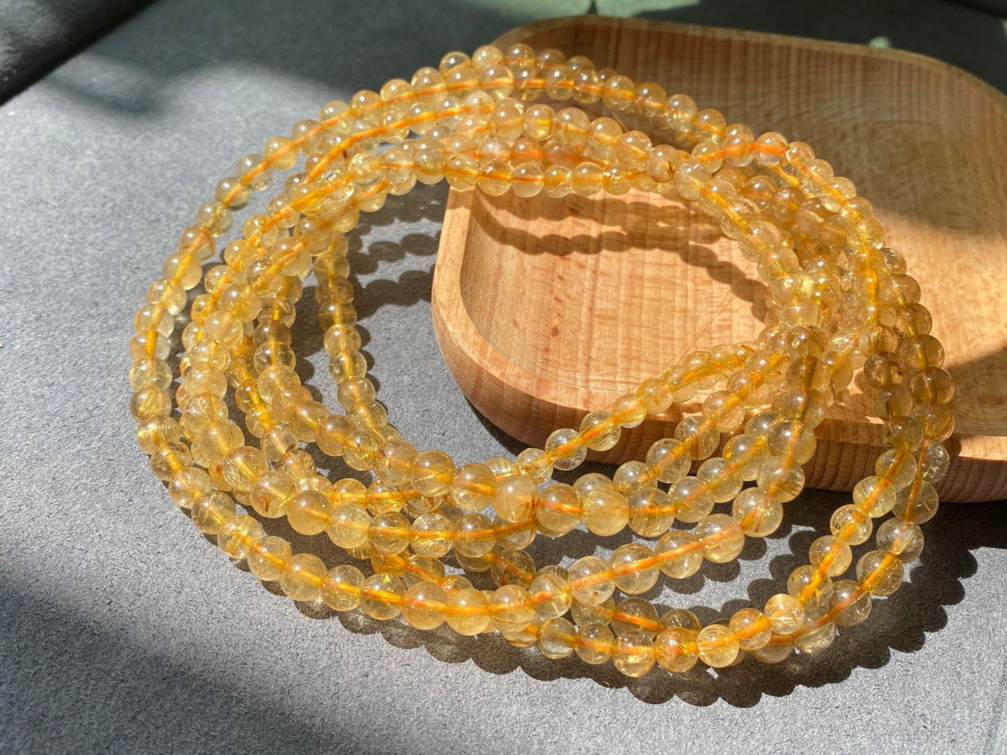 Natural Golden Rutilated Quartz Titanium stunning quanlity Copper Rutilate round bead bracelet,gift for her,gift for him