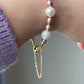 Natural Freshwater Pearl White round 8-9MM mix with Purple pink Freshwater pearls Bracelet,wedding Bracelet
