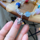 sunstone，rose quartz，Blonde crystal，Turquoise ，Amethyst，Rhodonite，Black Rutilated ，Lapis Lazuli，aquamarine all in one bracelet