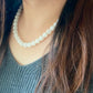Make Friend Price Authentic  Natural Hetian White Jade Round bead White Nephrite Nacklace 10mm Best Gift for her,gift for Mom