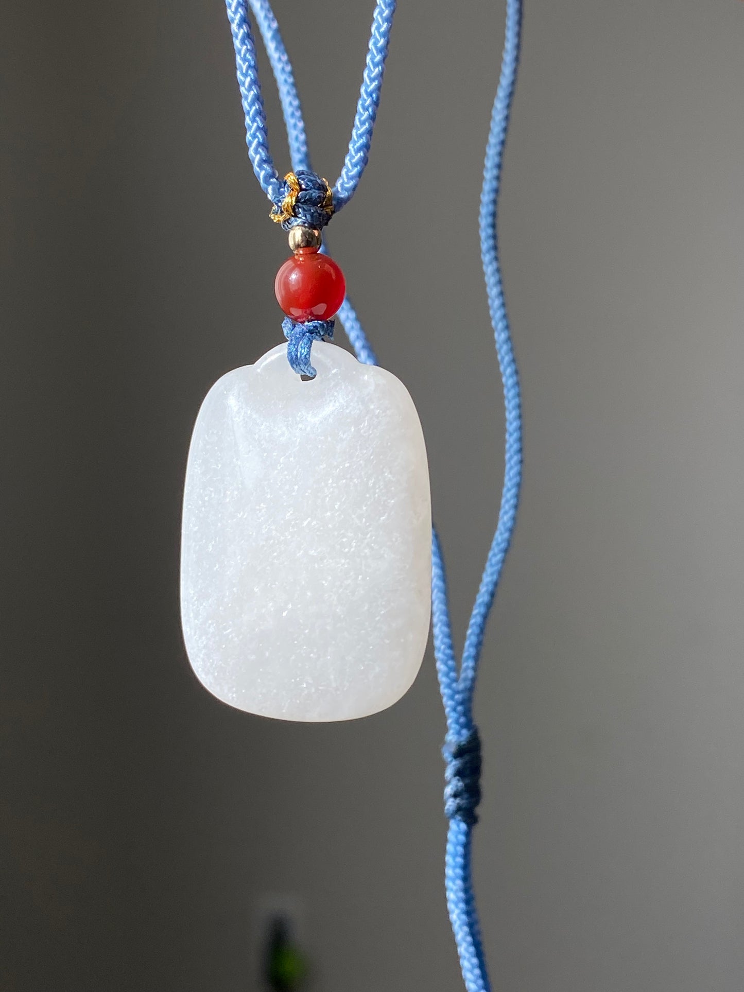 Make Friend Price Natural Hetian White Jade White Nephrite Friendship Nacklace Best Gift for her,gift for Mom,gift for kids