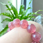 AAAA Grade Natural Rainbow Flash Strawberry Quartz with full seed Gemstone Healing Bracelet 7mm,8mm,10mm,11mm,18mm