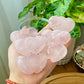 AA high quality Nature Raw Rose quartz puffy heart shape crystal ornament home decoration