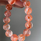 Natural High Clear Grade Super Gorgeous Koi Carp Fire Quartz,Hematoid Quartz Rainbow Flash Bracelet 13mm