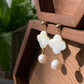 Natural Four-leaf clover,Lucky clover Mother of pearls, Freshwater Pearls Dangle  Drop earring
