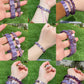 AAAA grade cat eyes luxury natural purple Lepidolite Heart shape bracelet, Mica Rutilated Quartz gift for her,Valentine's Day