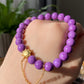 7MM,8MM,10MM AAAA+ Natural Purple Mica,Phosphosiderite Beaded Bracelet Deep Purple