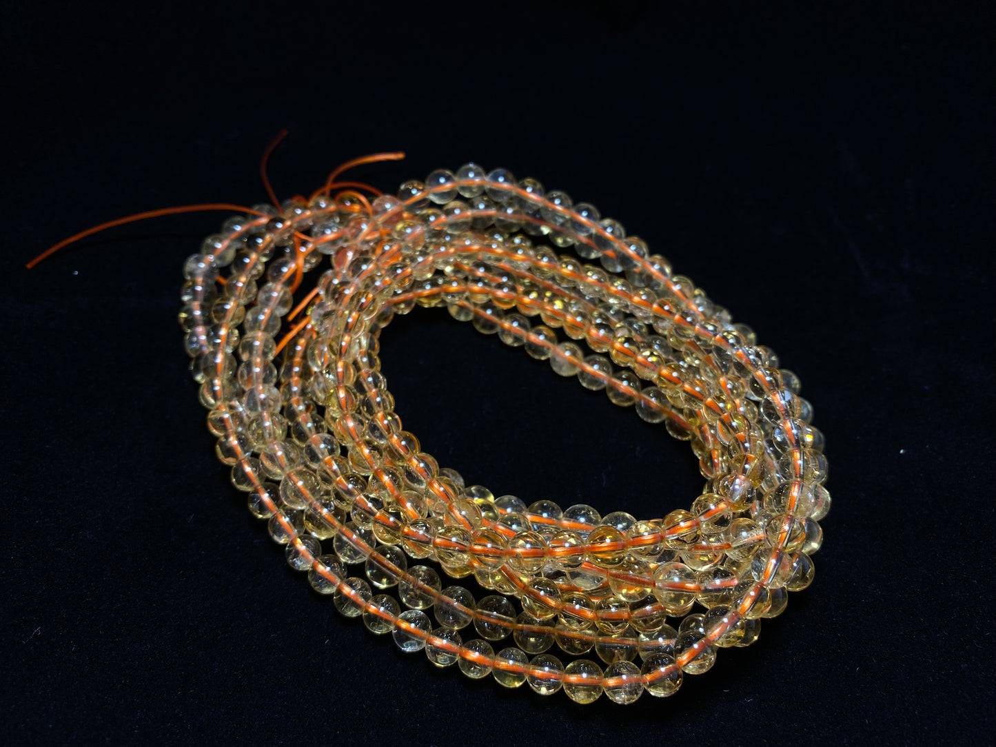 AAAA Grade Natural yellow to gold Citrine round success and wealth bead Bracelet 5mm+ 6mm+,gift for her,handmade bracelet